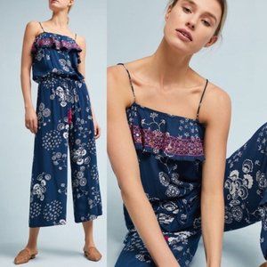RAGA Unspoken Love Print Ruffle Top Jumpsuit